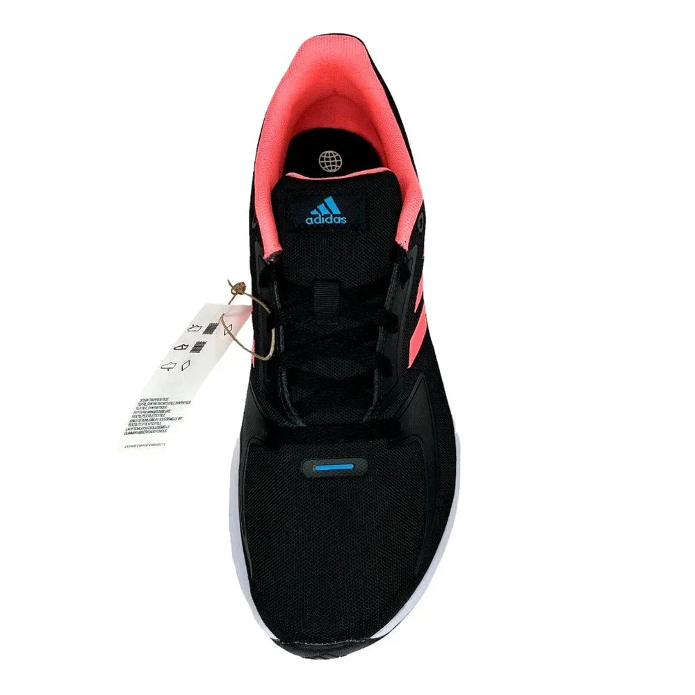 Adidas Runfalcon Big Girls Sneakers Size 7 Black Coral Comfortable Running Shoes